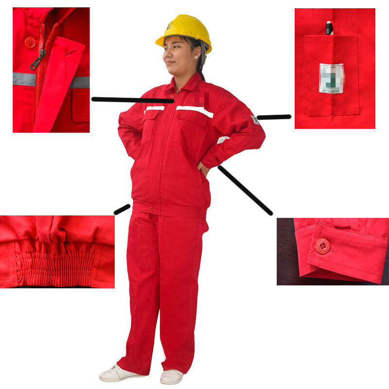 棉工作服春秋款 專(zhuān)為車(chē)間工人設(shè)計(jì)的雙層油田勞保服